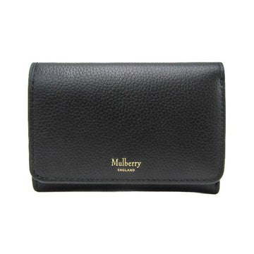 MULBERRY CONTINENTAL TRIFOLD RL6824 Women,Men Leather Wallet [tri-fold] Black