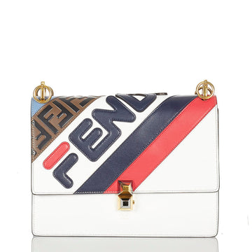 Fendi Canai Zucca Fila 8BT283 White Multi Leather Handbag Shoulder Bag Ladies FENDI