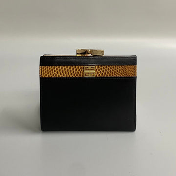 GIVENCHY 4G Hardware Leather Bifold Wallet Black Brown 62273