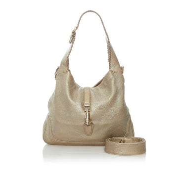 Gucci New Jackie Handbag Shoulder Bag 246907 Champagne Gold Leather Ladies GUCCI