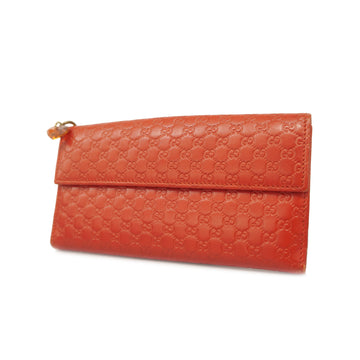 GUCCIAuth  Microssima Bi-fold Long Wallet 282540 Women's Leather