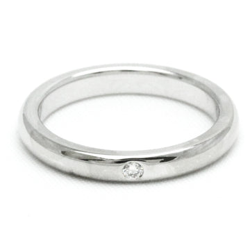 TIFFANY Stacking Band Ring Elsa Peretti 1P Diamond Platinum Fashion Diamond Band Ring Carat/0.02