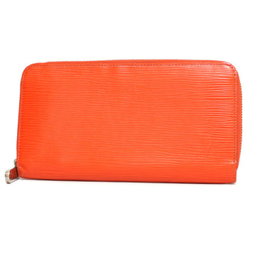Louis Vuitton Long Wallet Epi Zippy M60310 Orange Pimon Women's Men's Leather