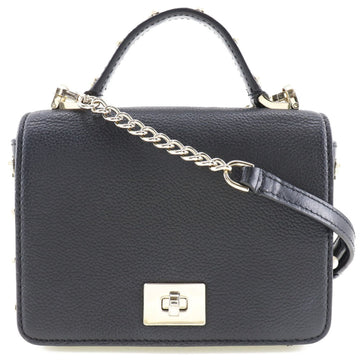 KATE SPADE 2WAY Shoulder WKRU5673-001 Leather x Fake Pearl Black Ladies Handbag