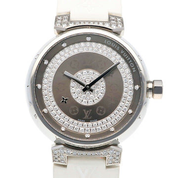 LOUIS VUITTON Tambour Watch Stainless Steel Q111U Quartz Men's  Diamond