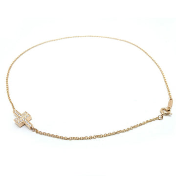 TIFFANY 750PG Diamond Double Chain Women's Bracelet 750 Pink Gold