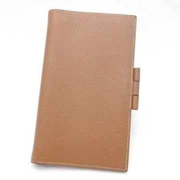 HERMES Notebook Cover Leather Brown Agenda Unisex