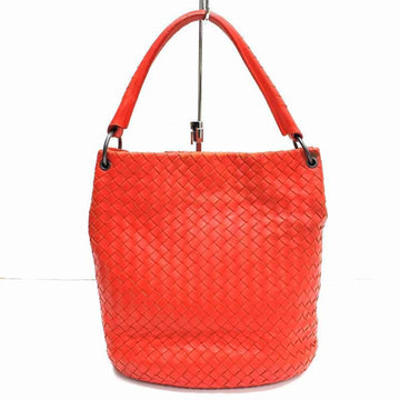 BOTTEGA VENETA intrecciato bag one shoulder orange leather tote