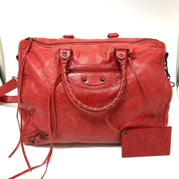 BALENCIAGA 2WAY Handbag Classic The City 278195 Leather Red Ladies