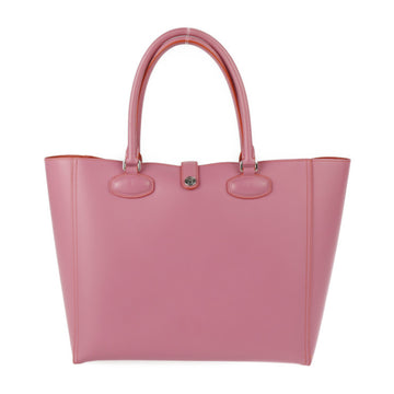 LOEWE Leo tote bag 364.71.G60 calf leather pink system orange silver hardware handbag anagram