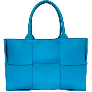 BOTTEGA VENETA Tote Bag Alco Light Blue Maxi Intrecciato 609175 Leather Handbag Free Standing