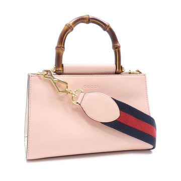 GUCCI Handbag Bamboo Women's Pink Leather 470271 Shoulder Nimfair