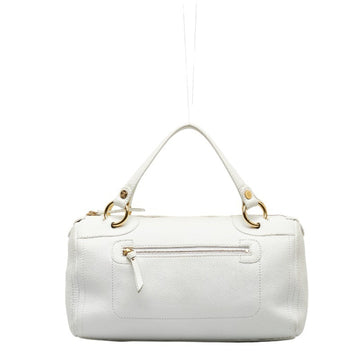CELINE handbag white leather ladies