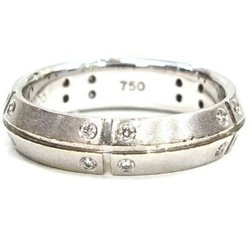 TIFFANY Streamerica Ring &Co. 750WG 20PD 20P K18 Gold White 5.3g No. 13 Diamond Ladies