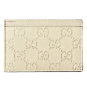 GUCCI Card Case Business Holder Pass  Shima Leather Off White 163233 A0V1G 9022