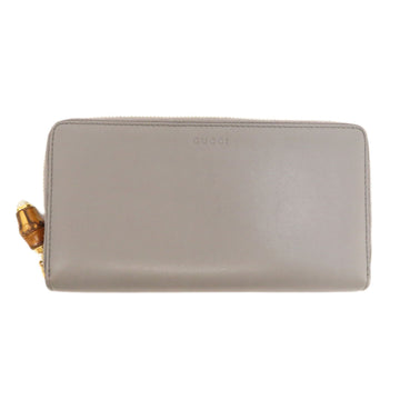 GUCCI 453158 bamboo long wallet leather ladies