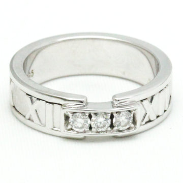 TIFFANY Atlas White Gold [18K] Fashion Diamond Band Ring Silver