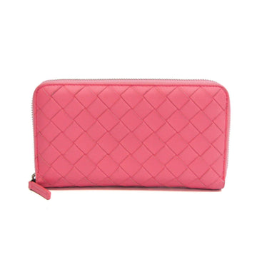 BOTTEGA VENETA Intrecciato 577775 Women's Leather Long Wallet [bi-fold] Pink,Red Color