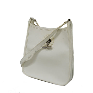 Hermes Vespa TPM H Engraved Vo Epson Women's Shoulder Bag White
