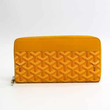 GOYARD Matignon Unisex Leather Long Wallet [bi-fold] Yellow