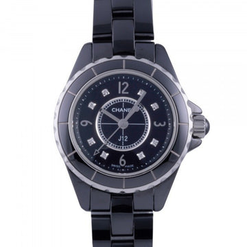 Chanel J12 H2569 black dial used watch ladies