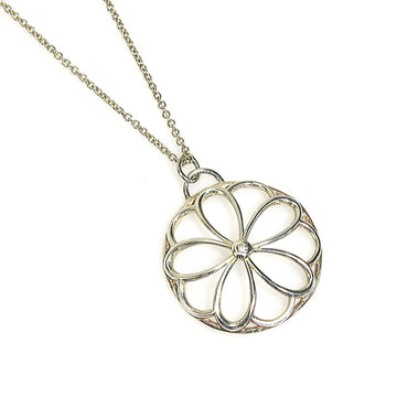 TIFFANY&Co. Necklace Flower Circle 1P Diamond Silver 925/Diamond Women's