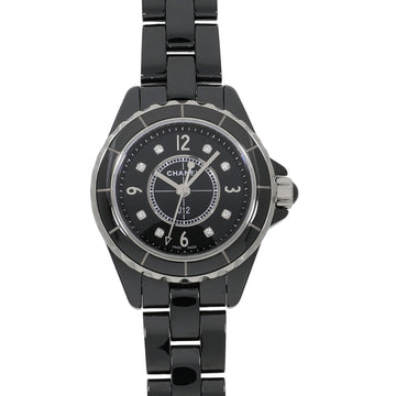 CHANEL J12 29mm H2569 Black x 8P Diamond Ladies Watch