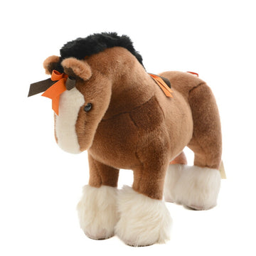 HERMES Hermie PM Horse Plush Acrylic Polyester Brown
