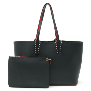CHRISTIAN LOUBOUTIN Kabata Small Tote Bag Shoulder Leather Black Red 3205219 CM53