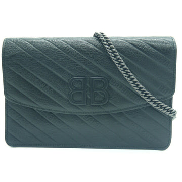 BALENCIAGA BB Shoulder Bag Wallet Pochette Black/Black 5615079