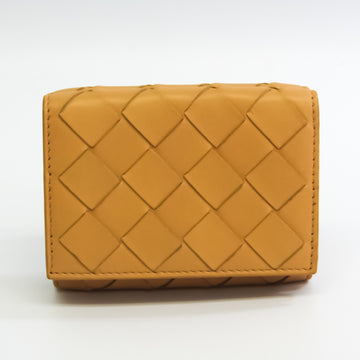 BOTTEGA VENETA Intrecciato Unisex Leather Wallet [tri-fold] Pale Orange