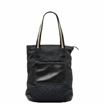 GUCCI GG canvas handbag tote bag 019 0401 black leather ladies