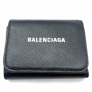 BALENCIAGA Wallet Tri-fold  CASH ZIP MINI WALLET 655622 Black