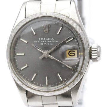 ROLEXVintage  Oyster Perpetual Date 6519 Steel Automatic Ladies Watch BF555374