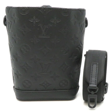 LOUIS VUITTON Noe Sling Women's Shoulder Bag M82248 Monogram Shadow Leather Black