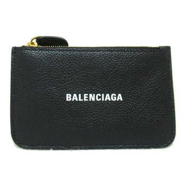 BALENCIAGA Card Case & Key Pouch Black Calfskin [cowhide] 6371301IZIM1090