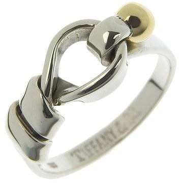 TIFFANY&Co. Hook & Eye Size 9.5 Ring 925 Silver x K18 Yellow Gold Made in the USA Approx. 2.6g Women's