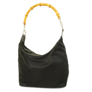 GUCCIAuth  Bamboo Shoulder Bag 000 1998 0531 Women's Nylon Black