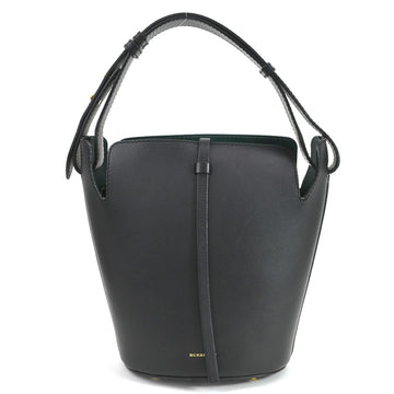 BURBERRY shoulder bag bucket leather black ladies r9569a