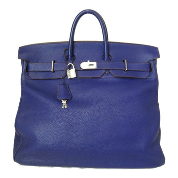 HERMES Hauta Croix 50 handbag Purple Taurillon Clemence leather