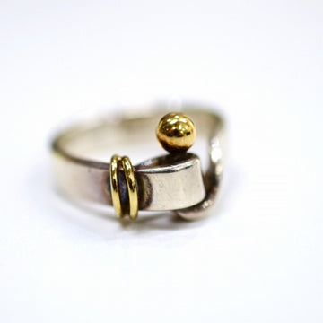 TIFFANY & Co.  Hook Eye Ring SV 925 K18 750 Combination #7 No. 7 Knot Women's JA-17681