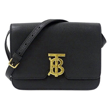 BURBERRY bag Lady's shoulder leather TB black 8019338 crossbody