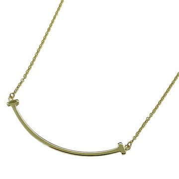 TIFFANY&Co. Necklace Ladies 750YG T Smile Small Yellow Gold 60011679 Polished
