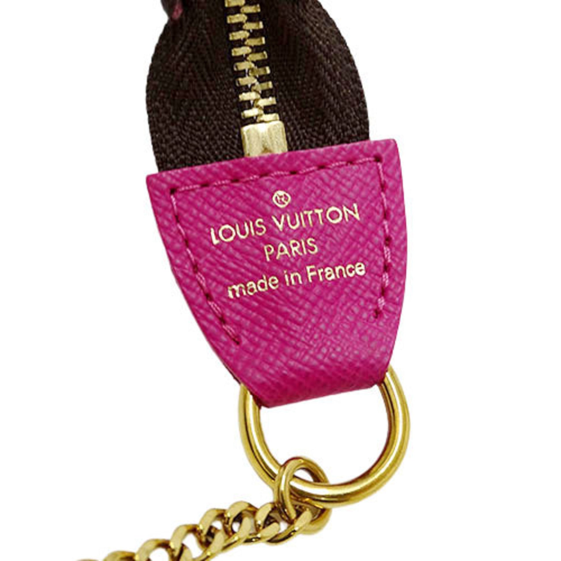 Authenticated used Louis Vuitton Louis Vuitton Pouch Monogram Women's Hand Handbag Pochette Accessoire Ski Bear M67769 Holiday Collection Brown, Adult