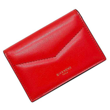 GIVENCHY card case red BB608YB0CC 623 business holder leather  quilted flap ladies