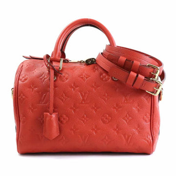 LOUIS VUITTON Handbag Crossbody Shoulder Bag Monogram Emprene Speedy Bandouliere 25 Orange Red Gold Women's M40758