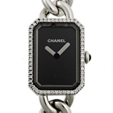 Chanel Premiere Bezel Diamond Black Stainless Ladies Watch H3252