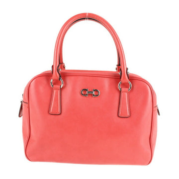 SALVATORE FERRAGAMO Gancini handbag EE 21 B713 leather pink mini Boston bag