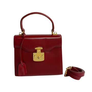 GUCCI Old  Ladylock Calf Leather 2way Handbag Shoulder Bag 52124