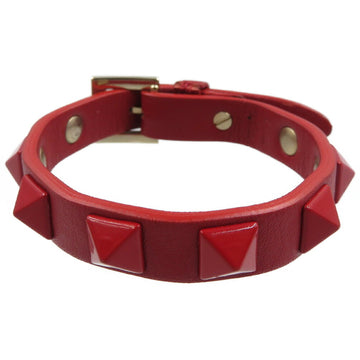 VALENTINO Rockstud Calf Red Bracelet